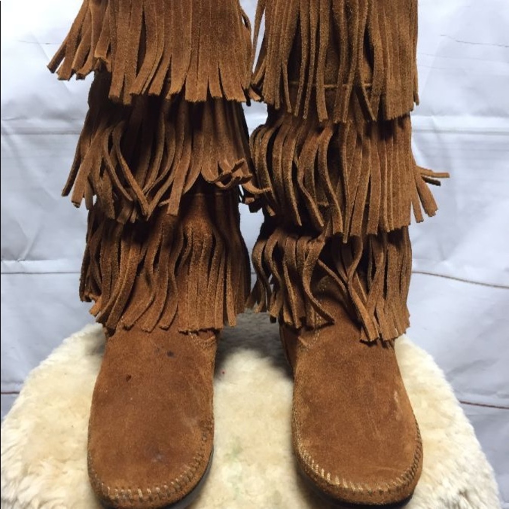Minnetonka 3 Layer Fringe Boots - image 2
